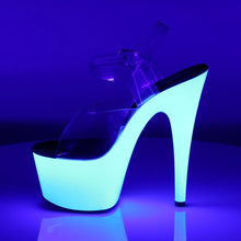 Carregar imagem no visualizador da galeria, Tacones Pleaser ADORE-708UV Transparente Neon Blanco
