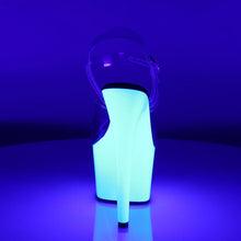 Carregar imagem no visualizador da galeria, Tacones Pleaser ADORE-708UV Transparente Neon Blanco
