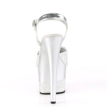 Load image into Gallery viewer, Tacones Pleaser ADORE-709-2G Plata Purpurina
