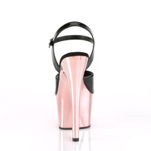 Load image into Gallery viewer, Pleaser ADORE-709 Heels - Black Patent / Rose Gold Chrome
