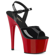 Carregar imagem no visualizador da galeria, Sapatos de salto alto Pleaser ADORE-709 - Verniz preto / Vermelho
