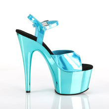 Cargar imagen en el visor de la galería, Tacones Pleaser ADORE-709HGCH Turquoise Hologram Cromo
