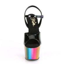 Cargar imagen en el visor de la galería, Tacones Pleaser ADORE-709RC Negro Charol Rainbow

