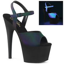 Cargar imagen en el visor de la galería, Tacones Pleaser ADORE-709REFL Verde Reflective Negro
