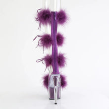 Cargar imagen en el visor de la galería, Tacones Pleaser ADORE-728F Transparente Morado Fur
