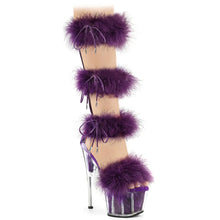Cargar imagen en el visor de la galería, Tacones Pleaser ADORE-728F Transparente Morado Fur
