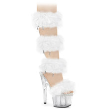 Cargar imagen en el visor de la galería, Tacones Pleaser ADORE-728F Transparente Blanco Fur
