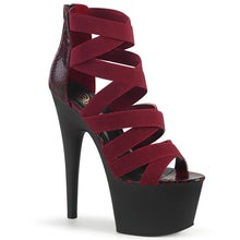 Cargar imagen en el visor de la galería, Tacones Pleaser ADORE-748SP Wine Elastic Band
