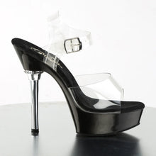 Cargar imagen en el visor de la galería, Tacones Pleaser ALLURE-608 Transparente Negro

