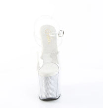 Cargar imagen en el visor de la galería, Tacones Pleaser AMAZE-808SRS Transparente Plata
