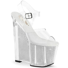 Cargar imagen en el visor de la galería, Tacones Pleaser AMAZE-808SRS Transparente Plata
