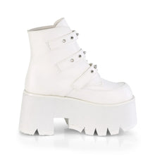 Load image into Gallery viewer, Botines Demonia ASHES-55 Blanco Piel vegana
