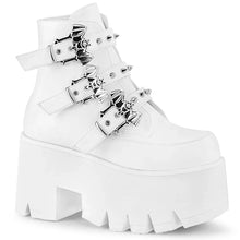Load image into Gallery viewer, Botines Demonia ASHES-55 Blanco Piel vegana
