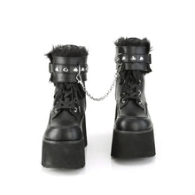 Carregar imagem no visualizador da galeria, Botines Demonia ASHES-57 Negro Piel vegana
