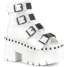 Load image into Gallery viewer, Botines Demonia ASHES-70 Blanco Piel vegana
