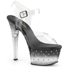 Cargar imagen en el visor de la galería, Tacones Pleaser ASPIRE-608STD Transparente Negro

