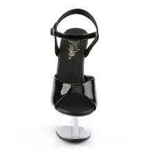 Cargar imagen en el visor de la galería, Tacones Pleaser ASPIRE-609 Negro Charol Transparente
