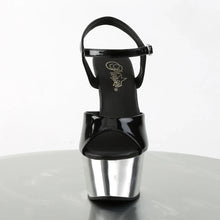 Carregar imagem no visualizador da galeria, Tacones Pleaser ASPIRE-609 Negro Charol Plata
