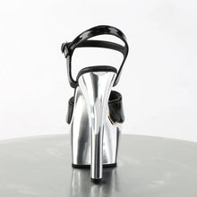 Carregar imagem no visualizador da galeria, Tacones Pleaser ASPIRE-609 Negro Charol Plata
