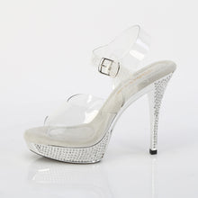 Load image into Gallery viewer, Fabulicious ATHENA-508 Heels - Clear / Silver Chrome
