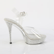 Load image into Gallery viewer, Fabulicious ATHENA-508 Heels - Clear / Silver Chrome
