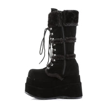 Load image into Gallery viewer, Botas Demonia BEAR-202 Negro Ante vegano
