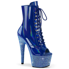 Load image into Gallery viewer, Tacones Pleaser BEJEWELED-1021-7 Azul Holo Charol
