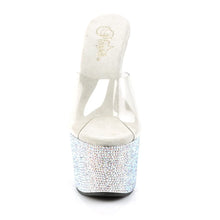 Load image into Gallery viewer, Tacones Pleaser BEJEWELED-701DM Transparente Plata

