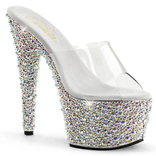 Load image into Gallery viewer, Tacones Pleaser BEJEWELED-701MS Transparente Plata
