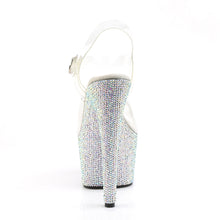 Load image into Gallery viewer, Pleaser BEJEWELED-708DM Heels - Clear / Silver Multicolor Rhinestones
