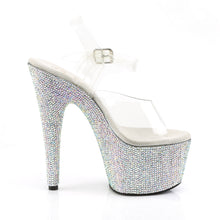 Load image into Gallery viewer, Pleaser BEJEWELED-708DM Heels - Clear / Silver Multicolor Rhinestones

