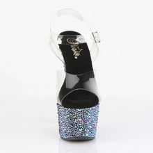 Load image into Gallery viewer, Tacones Pleaser BEJEWELED-708MS Transparente Negro
