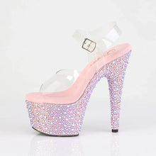Load image into Gallery viewer, Tacones Pleaser BEJEWELED-708MS Transparente B. Rosa

