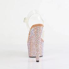 Load image into Gallery viewer, Tacones Pleaser BEJEWELED-708MS Transparente Oro Rosa
