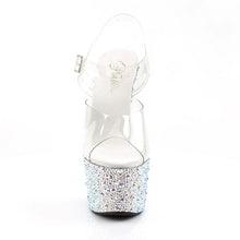 Load image into Gallery viewer, Tacones Pleaser BEJEWELED-708MS Transparente Plata
