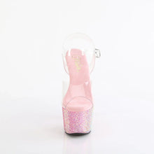 Load image into Gallery viewer, Tacones Pleaser BEJEWELED-708RRS Transparente B. Rosa
