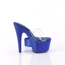 Carregar imagem no visualizador da galeria, Sapatos de salto alto Pleaser BEJEWELED-712RS - Transparente / Strass azul royal
