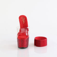 Carregar imagem no visualizador da galeria, Sapatos de salto alto Pleaser BEJEWELED-712RS - Transparente / Strass vermelho rubi
