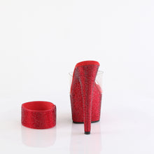 Carregar imagem no visualizador da galeria, Sapatos de salto alto Pleaser BEJEWELED-712RS - Transparente / Strass vermelho rubi

