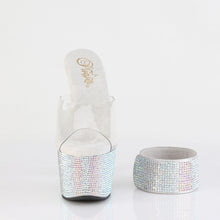 Load image into Gallery viewer, Pleaser BEJEWELED-712RS Heels - Clear / Silver Multicolor Rhinestones
