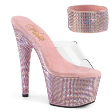 Carregar imagem no visualizador da galeria, Sapatos de salto alto Pleaser BEJEWELED-712RS - Transparente / Strass multicolor rosa
