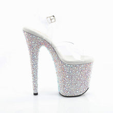 Load image into Gallery viewer, Pleaser BEJEWELED-808MS Heels - Clear / Silver Rhinestones
