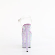 Load image into Gallery viewer, Pleaser BEJEWELED-808RRS Heels - Clear / Lavender Rhinestones
