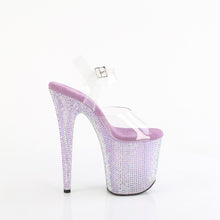 Load image into Gallery viewer, Pleaser BEJEWELED-808RRS Heels - Clear / Lavender Rhinestones
