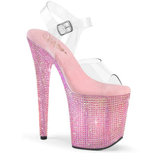 Carregar imagem no visualizador da galeria, Sapatos de salto alto Pleaser BEJEWELED-808RRS - Transparente / Strass rosa
