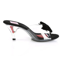 Load image into Gallery viewer, Tacones Pin Up Couture BELLE-301BOW Transparente Negro
