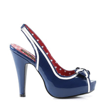 Load image into Gallery viewer, Tacones Pin Up Couture BETTIE-05 Navy Azul Charol

