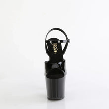Cargar imagen en el visor de la galería, Tacones Pleaser BLISS-709 Negro Charol Plata
