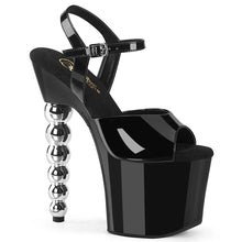 Cargar imagen en el visor de la galería, Tacones Pleaser BLISS-709 Negro Charol Plata
