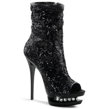 Cargar imagen en el visor de la galería, Tacones Pleaser BLONDIE-R-1008 Negro Sequins
